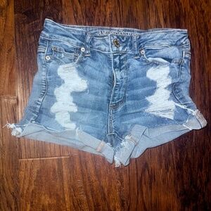 American Eagle Next Level Stretch "Hi-Risel Shortie" Cut Offs, Size 8